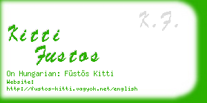 kitti fustos business card